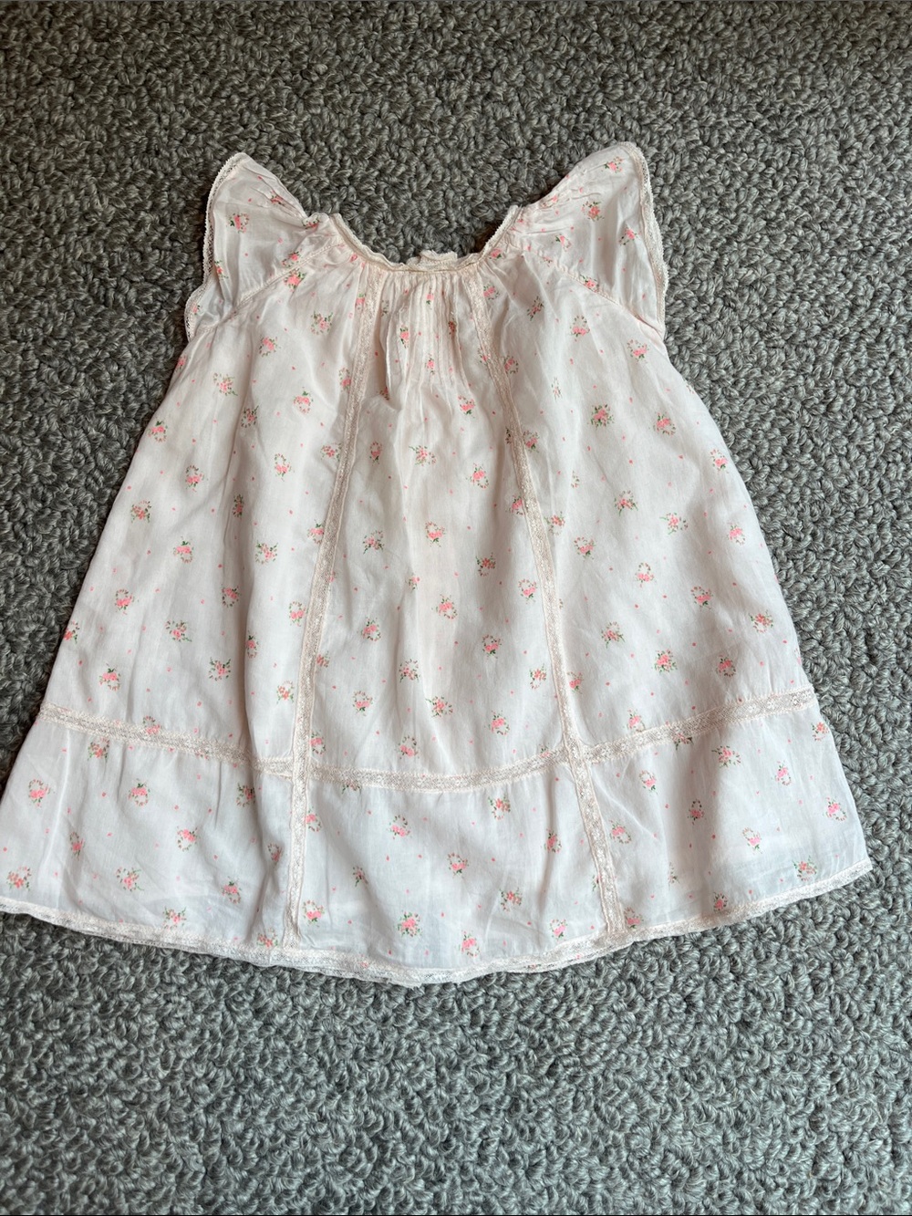 Bonpoint Girls' Pink Floral Cotton Dress